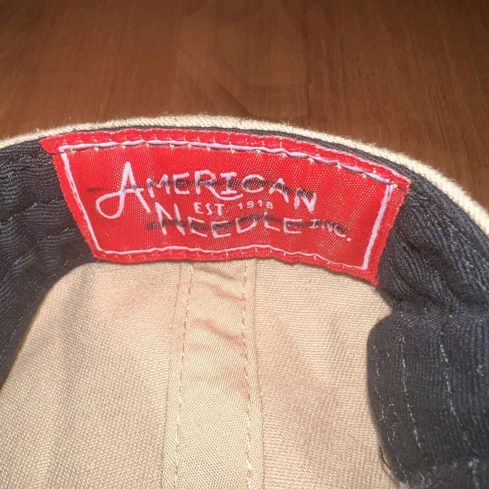 Coors Beer Hat American Needle Khaki Red‎ Script Logo Snapback Tan Golf Cap NWOT - Picture 5 of 10